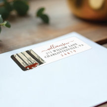 メリークリスマスウッドランド冬の森のキツネの住所