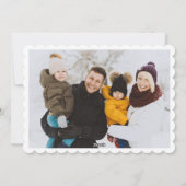 メリークリスマスウッドランド冬の森のキツネ写真 シーズンカード (裏面)