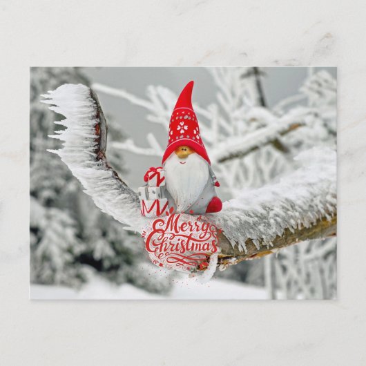 メリークリスマスウッドランド格言（贈答品） シーズンポストカード (正面)