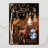 メリークリスマスウッドランド魅惑の森 箔シーズンカード (正面)