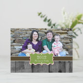 メリークリスマスウッド素朴写真 シーズンカード (スタンド正面)