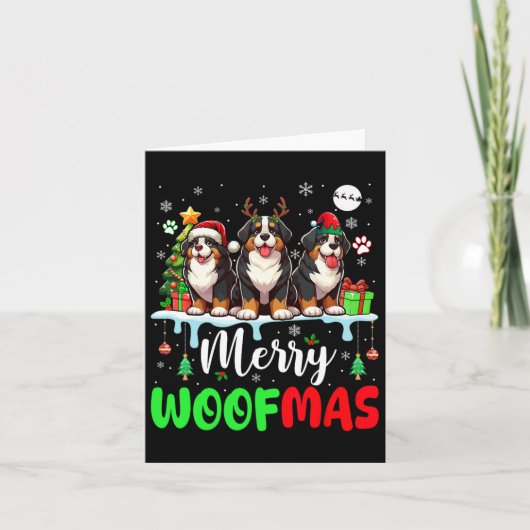 メリークリスマスウーフスリーサンタトナディバーネーゼ カード (正面)