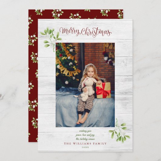 メリークリスマスウ素朴ィードフォト シーズンカード (正面/裏面)