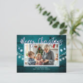 メリークリスマスウ素朴ィードフォト ポストカード (スタンド正面)