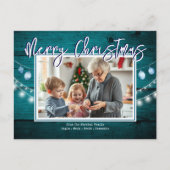 メリークリスマスウ素朴ィードフォト ポストカード (正面)