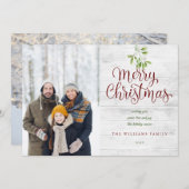 メリークリスマスウ素朴ッドのミスタントー2写真 シーズンカード (正面/裏面)