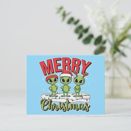 メリークリスマスエイリアン シーズンポストカード (スタンド正面)