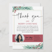 メリークリスマスエステート実在フォトサンキューカード 招待状 (正面)