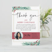 メリークリスマスエステート実在フォトサンキューカード 招待状 (スタンド正面)