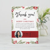 メリークリスマスエステート実在フォトサンキューカード 招待状 (スタンド正面)