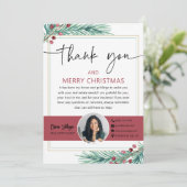 メリークリスマスエステート実在フォトサンキューカード 招待状 (スタンド正面)