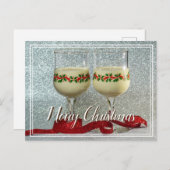 メリークリスマスエッグノグメガネ葉書 案内ポストカード (正面/裏面)