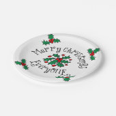 メリークリスマスエバイリー紙プレート ペーパープレート (アングル)