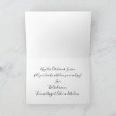 メリークリスマスエバーグリーンクリスマスオーナメントギフト カード (内部)