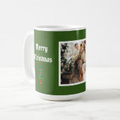 メリークリスマスエバーグリーン家族の写真 コーヒーマグカップ (正面左)