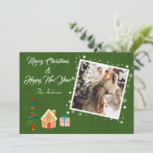 メリークリスマスエバーグリーン家族の写真 シーズンカード (スタンド正面)