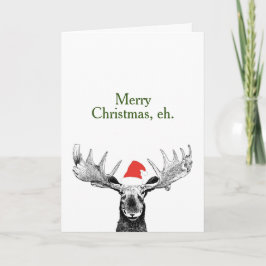 メリークリスマスエフカナディアンムースストッキングキャップ シーズンカード