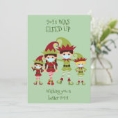 メリークリスマスエルフェイドアップファミリー顔マスク シーズンカード (スタンド正面)