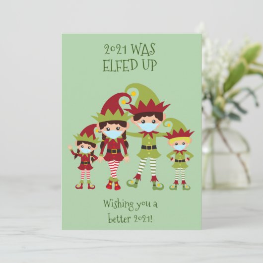 メリークリスマスエルフェイドアップファミリー顔マスク シーズンカード (スタンド正面)