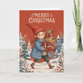 メリークリスマスエルフカード シーズンカード