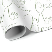 メリークリスマスエレガントのスクリプトラッピング紙 ラッピングペーパー (ロールコーナー)