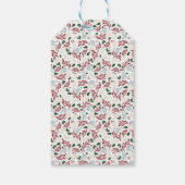 メリークリスマスエレガントの休日の緑の写真 ギフトタグ (裏面)