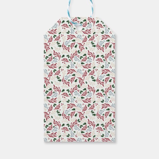 メリークリスマスエレガントの休日の緑の写真 ギフトタグ (裏面)