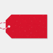 メリークリスマスエレガントの台本の赤い休日 ギフトタグ (裏面横)