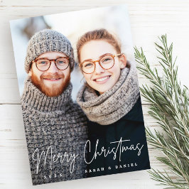 メリークリスマスエレガントの台本の赤い写真 シーズンカード