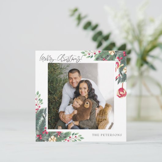メリークリスマスエレガントの挨拶の写真 シーズンカード (スタンド正面)