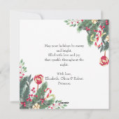 メリークリスマスエレガントの挨拶の写真 シーズンカード (裏面)