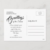 メリークリスマスエレガントの文字オーバーレイ付き写真 シーズンポストカード (裏面)