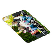 メリークリスマスエレガントの白いスクリプトの写真 マグネット (右側)