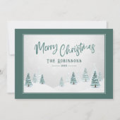 メリークリスマスエレガントカントリー冬のアートシーン シーズンカード (正面)