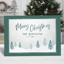 メリークリスマスエレガントカントリー冬のアートシーン シーズンカード