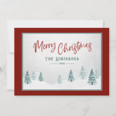 メリークリスマスエレガントカントリー冬のアートシーン シーズンカード (正面)