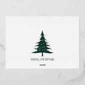 メリークリスマスエレガントグラフィックタイポグラフィホワイト 箔シーズンカード (裏面)