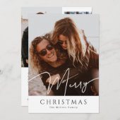 メリークリスマスエレガントコラージュ4フォトホリデーCa シーズンカード (正面/裏面)