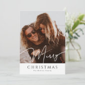 メリークリスマスエレガントコラージュ4フォトホリデーCa シーズンカード (スタンド正面)