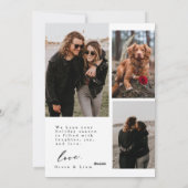 メリークリスマスエレガントコラージュ4フォトホリデーCa シーズンカード (裏面)