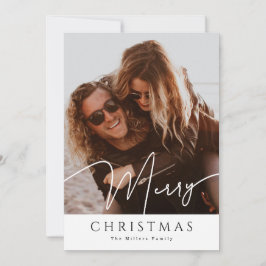 メリークリスマスエレガントコラージュ4フォトホリデーCa シーズンカード