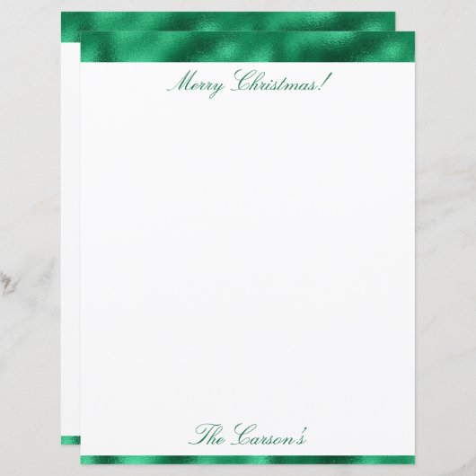 メリークリスマスエレガントサテン金属文房具 (正面/裏面)