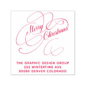 メリークリスマスエレガントスクリプト差出人住所 セルフインキングスタンプ (デザイン)
