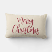 メリークリスマスエレガントスモダンクリプトレッド ランバークッション (裏面)
