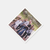 メリークリスマスエレガントタイポグラフィの写真名 スタンダードカクテルナプキン (角)