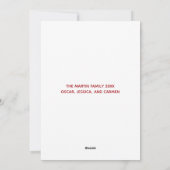 メリークリスマスエレガントタイポグラフィ3写真かわいい シーズンカード (裏面)