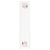 メリークリスマスエレガントツリーカスタムフェスティバルホワイト ショートテーブルランナー (正面)