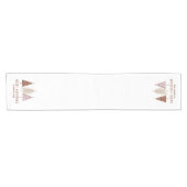 メリークリスマスエレガントツリーカスタムフェスティバルホワイト ショートテーブルランナー (横)