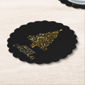 メリークリスマスエレガントデザイン ペーパーコースター (アングル)