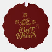 メリークリスマスエレガントトレンディー オーナメントカード (裏面)